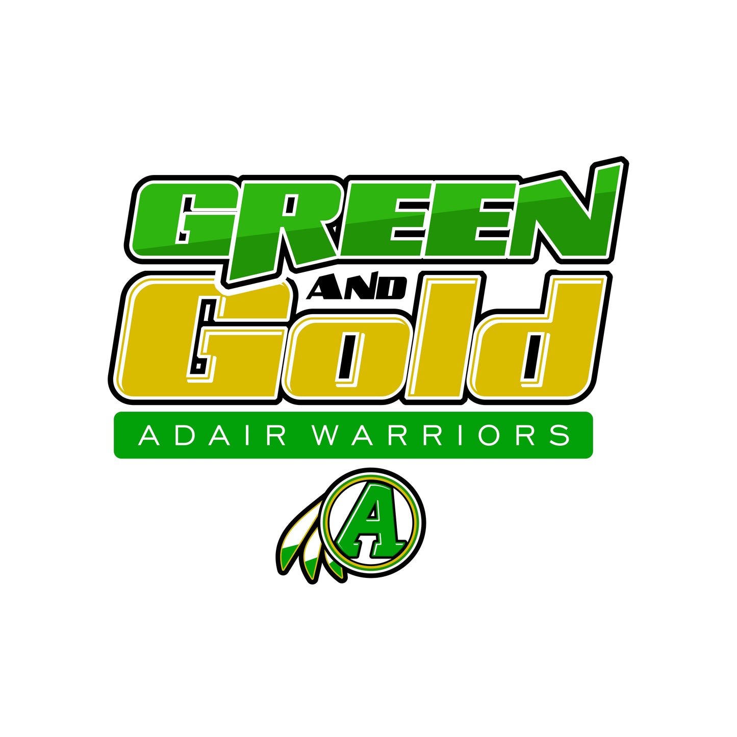 Adair - "GREEN AND GOLD" Tee (Short-sleeved)