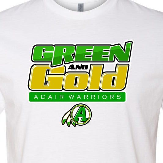 Adair - "GREEN AND GOLD" Tee (Short-sleeved)